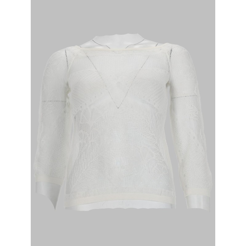 viscose net knit top