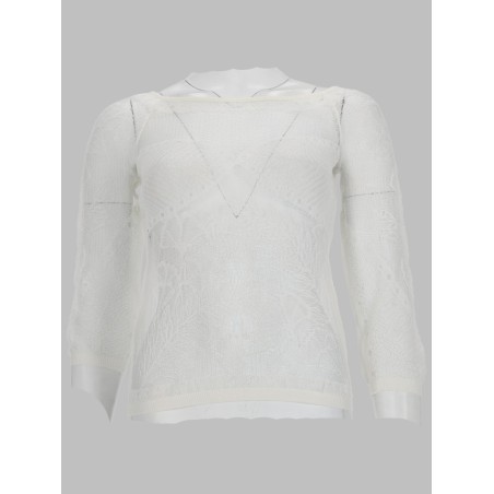 viscose net knit top