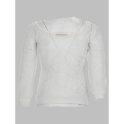 viscose net knit top
