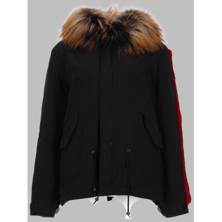 fur patches parka