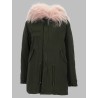 pink fur parka