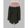 pink fur parka