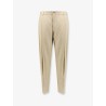 Hemp, linen and silk trousers with tweed effect