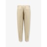Hemp, linen and silk trousers with tweed effect