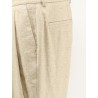 Hemp, linen and silk trousers with tweed effect