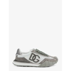 Sneakers in nylon e suede con logo DG con strass