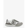 Sneakers in nylon e suede con logo DG con strass