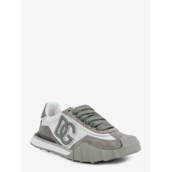 Sneakers in nylon e suede con logo DG con strass