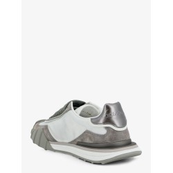 Sneakers in nylon e suede con logo DG con strass