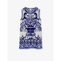 Silk top with Maiolica print
