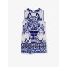 Silk top with Maiolica print