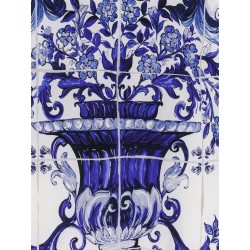 Silk top with Maiolica print