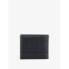 Leather wallet with woven pattern