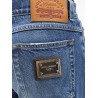 Blue denim jeans