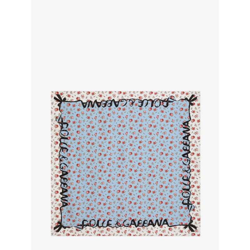 Silk foulard with Roselline print