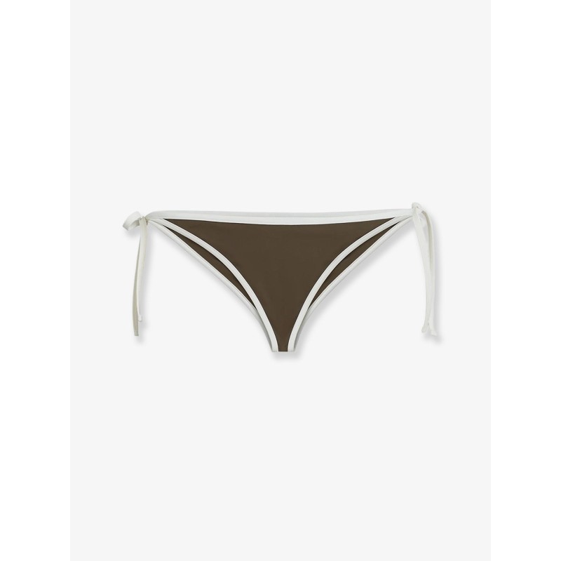Nylon bikini bottoms with contrasting profiles
