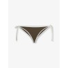 Nylon bikini bottoms with contrasting profiles