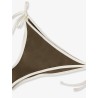 Nylon bikini bottoms with contrasting profiles