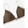 Nylon bikini top with Monile details