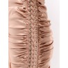 Stretch silk dress with lateral drawstring