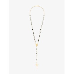 Gold brass rosary with natural stones