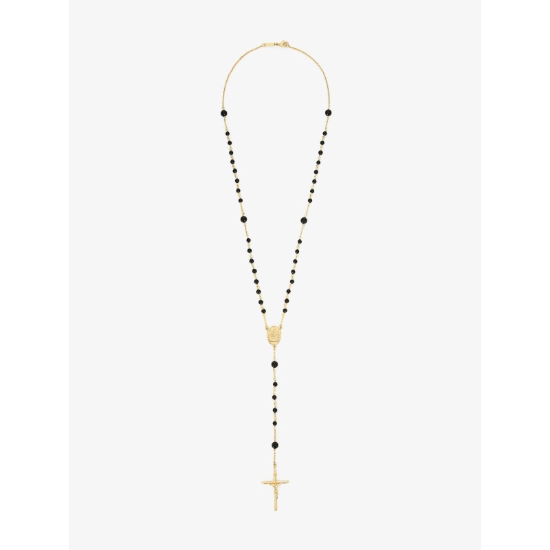 Gold brass rosary with natural stones