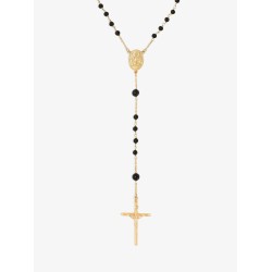Gold brass rosary with natural stones
