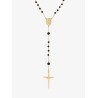 Gold brass rosary with natural stones