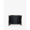 Hammered leather wallet with animal print