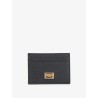 Hammered leather card holder