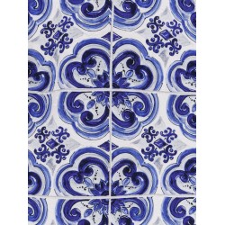 Cotton and viscose dress with Maiolica print