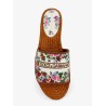 Canvas sandals with embroidered logo on the front