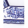 Cotton top with Maiolica print