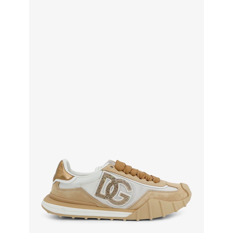 Nylon and suede sneakers with rhinestone DG logo