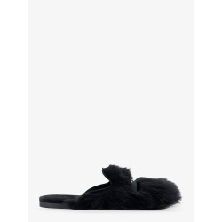 Sheepskin and suede sandals