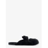 Sheepskin and suede sandals