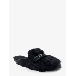 Sheepskin and suede sandals