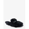 Sheepskin and suede sandals