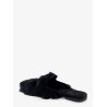 Sheepskin and suede sandals
