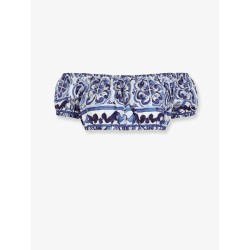 Cotton top with Maiolica print