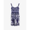 Cotton dress with Maiolica print
