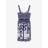 Cotton dress with Maiolica print
