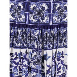 Cotton dress with Maiolica print