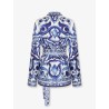Silk shirt with Maiolica print
