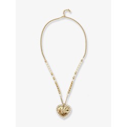 Everyday brass necklace with DG logo