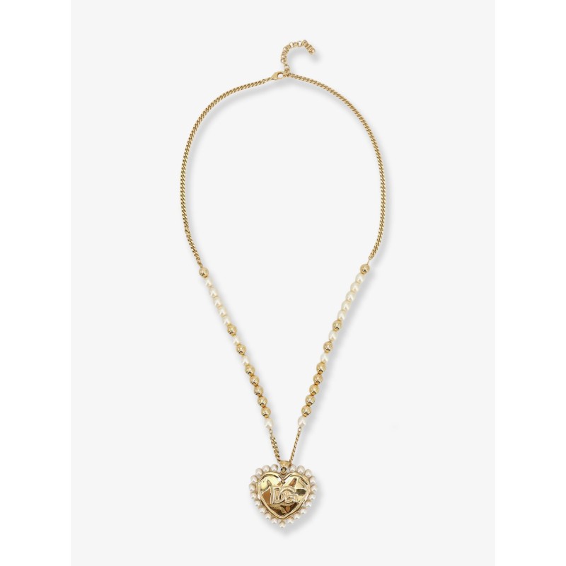Everyday brass necklace with DG logo