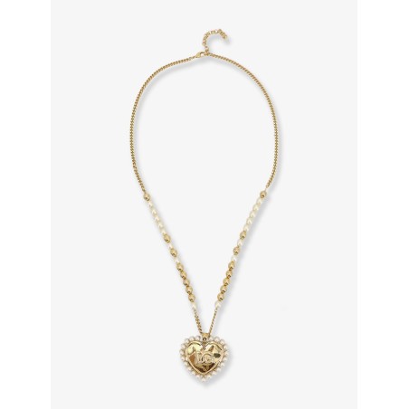 Everyday brass necklace with DG logo