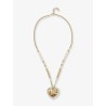 Everyday brass necklace with DG logo