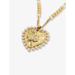 Everyday brass necklace with DG logo