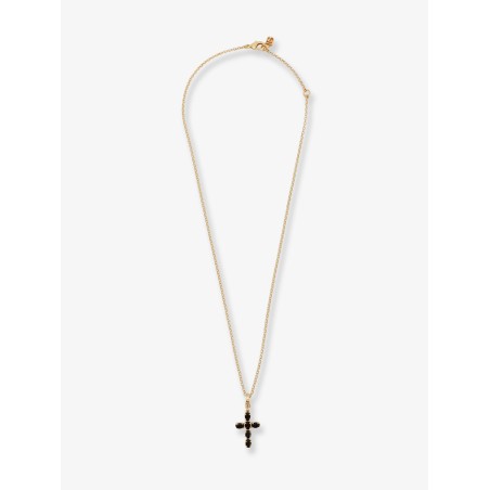 Brass necklace with cross pendant